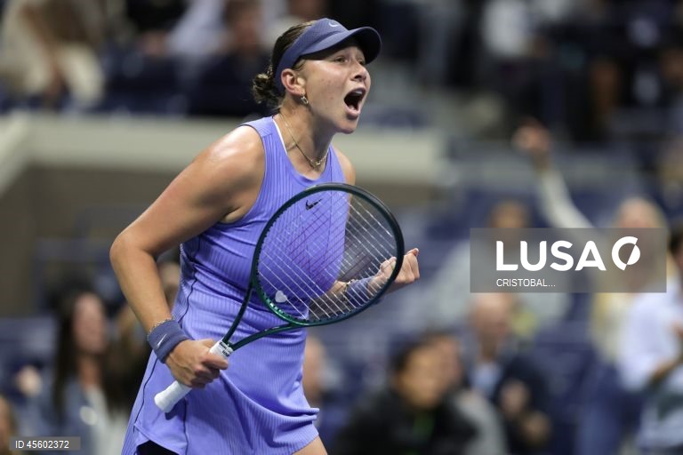 Norte-americana Amanda Anisimova na final do US Open após eliminar Naomi Osaka
