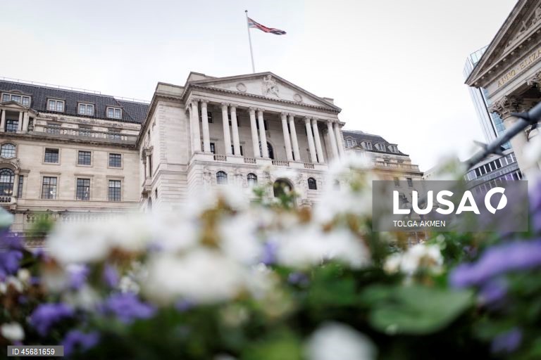 Banco de Inglaterra mantém taxas diretoras em 4%