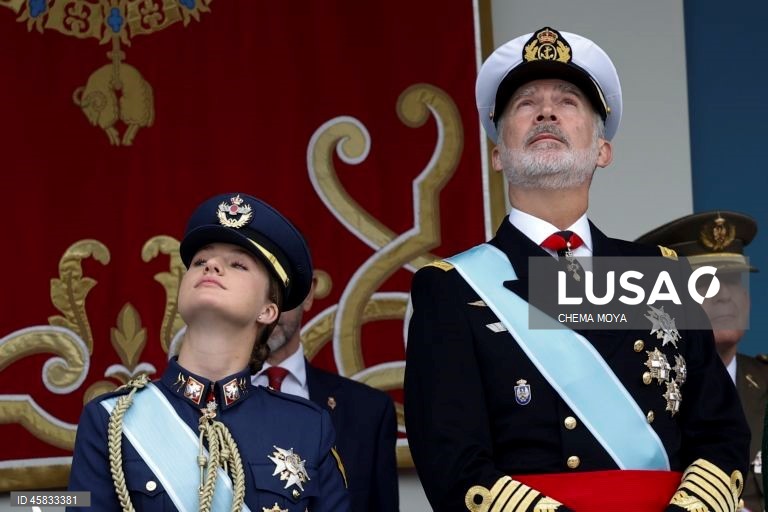 Spain celebrates National Day with military parade in Madrid