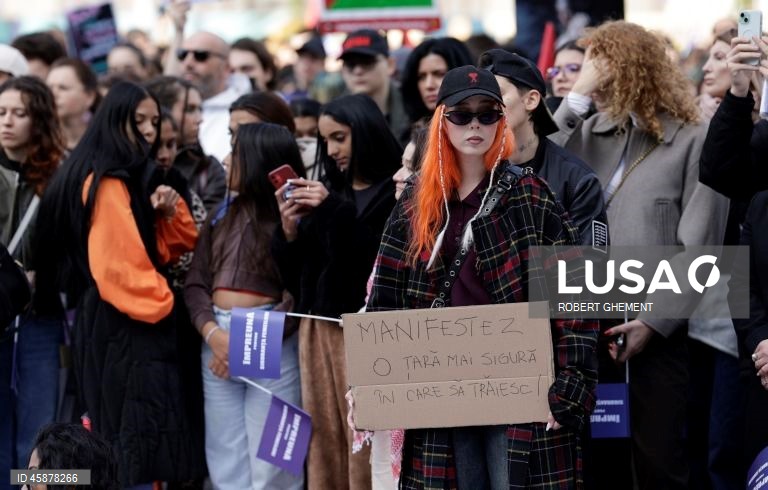 Rally in solidarity with women who have been victims of violence in Bucharest
