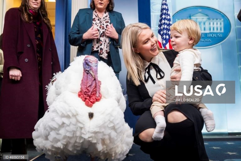 Turkey to be pardoned by President Trump visits the White Press Briefing Room