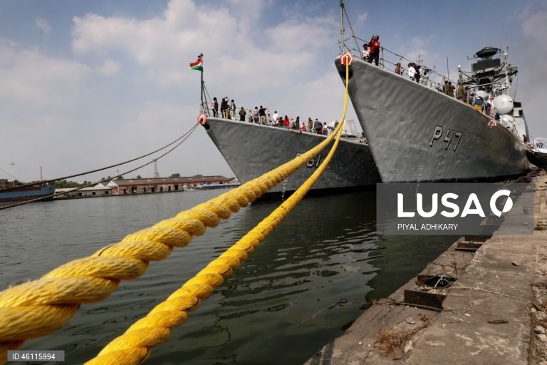 Indian Navy Day celebrations in Kolkata, India.