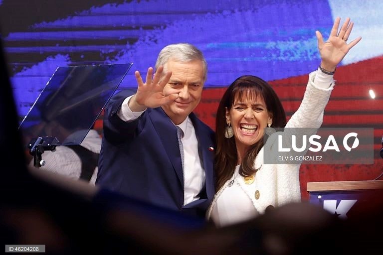 Chiles president-elect Jose Antonio Kast addresses supporters in Santiago after election victory