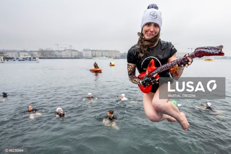 Thousands brave Lake Genevas cold-water for traditional Christmas swim