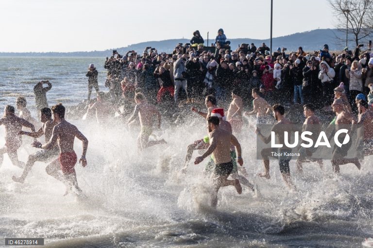 New Year’s swim in Lake Balaton