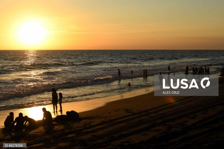 First sunset of the year on the Pacific coast of Guatemala