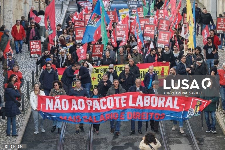 Trabalhadores protestam hoje em Lisboa e no Porto contra pacote laboral