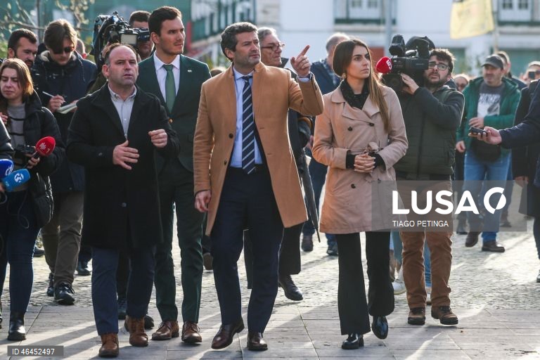 Em Leiria, André Ventura pediu ao Governo rapidez na atribuição de apoios