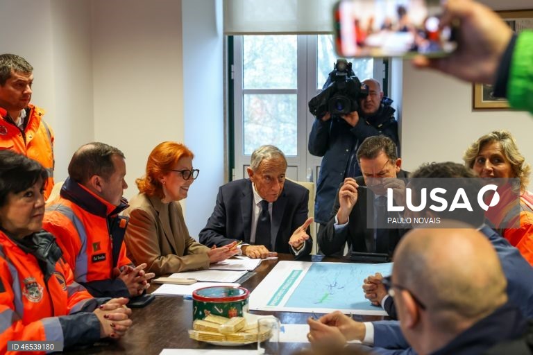 Mau tempo: Presidente da República visita hoje Coimbra e outras zonas afetadas na região