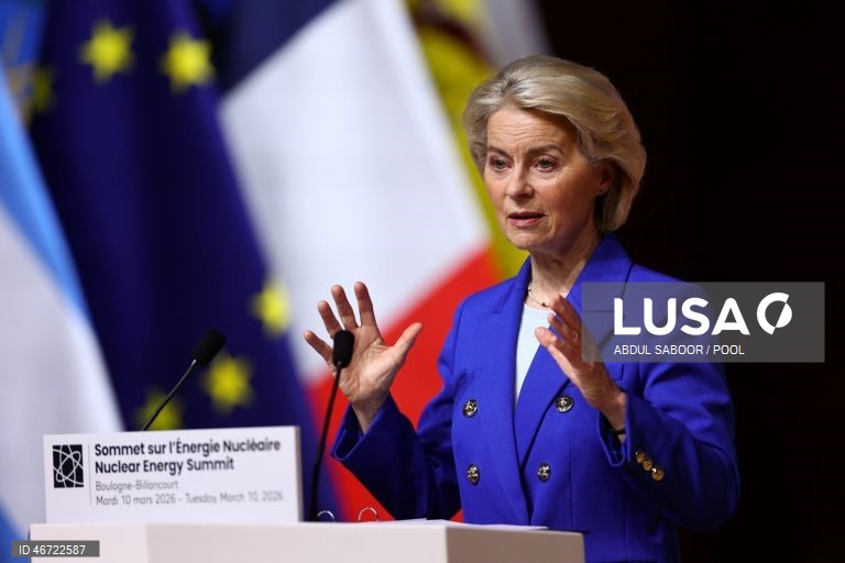 Von der Leyen anuncia 200 ME para UE investir no nuclear e evitar vulnerabilidades