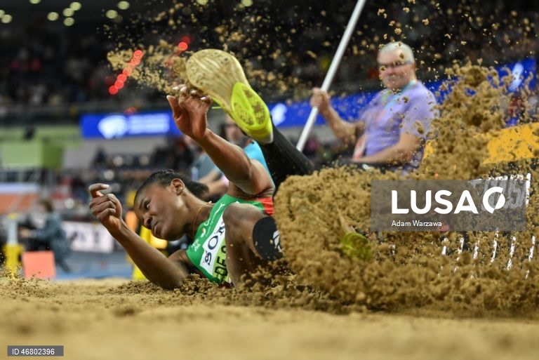 Agate de Sousa medalha de ouro no salto em comprimento nos Campeonatos do Mundo na Polónia