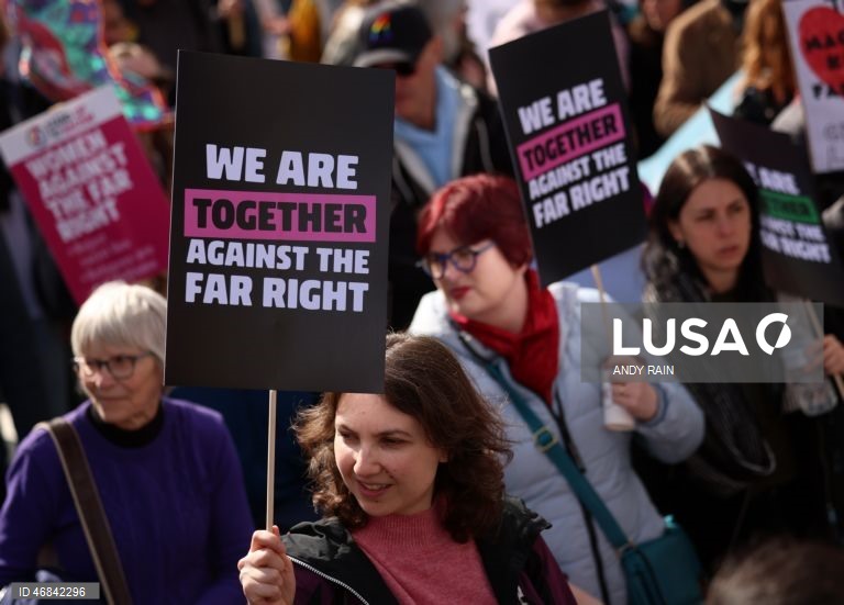 Together Against the Far Right protest in London