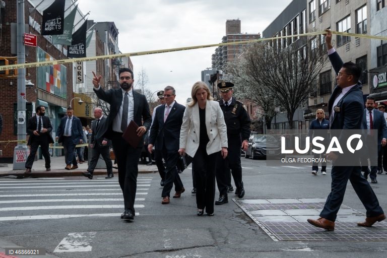 Crime scene of infant shot by apparent stray bullet in New York