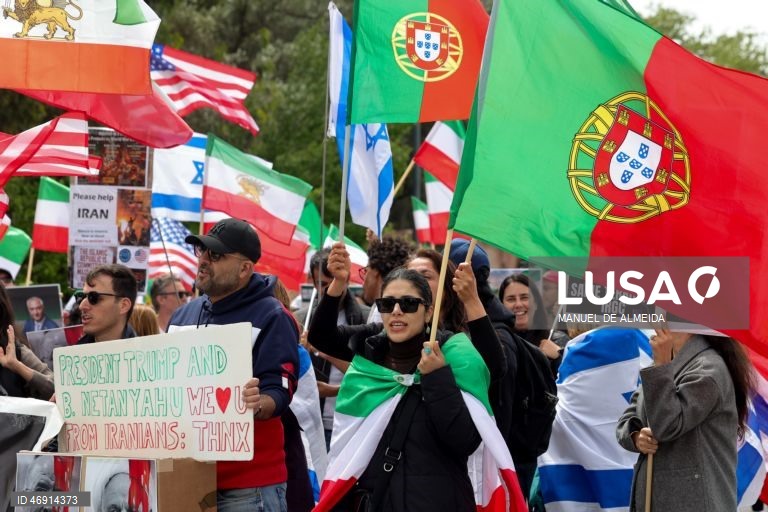 Rally of the Iranian community and supporters in Lisbon