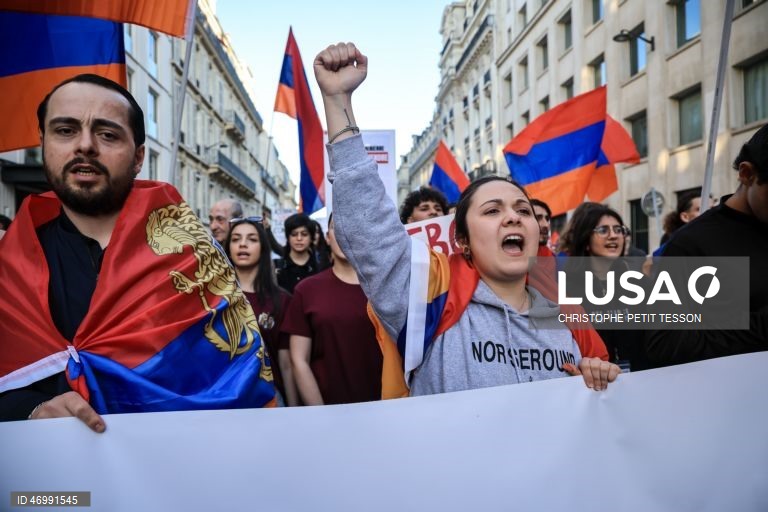 Ceremony in Paris to mark the 111th anniversary of the Armenian genocide