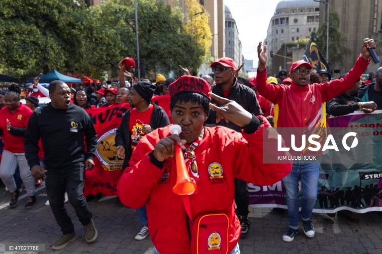 Trade Unions gather for Labour Day in Johannesburg
