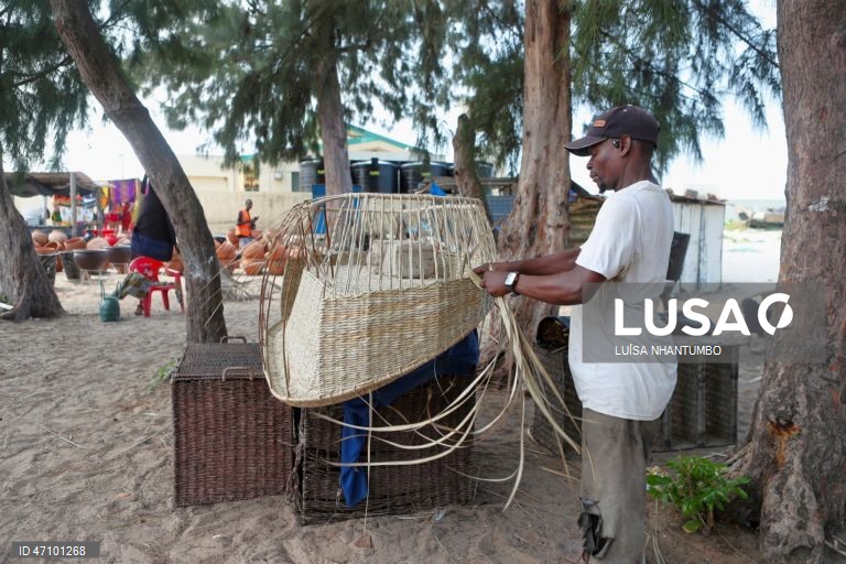 Cestos e móveis de palha feitos à mão alimentam famílias em Maputo