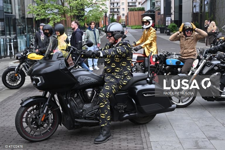 Distinguished Gentlemans Ride charity motorcycle event in Warsaw