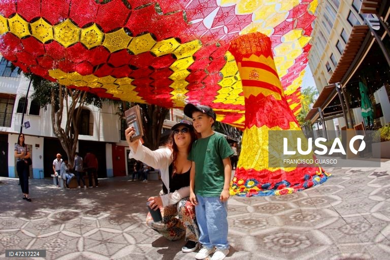 Mexico unveils World Cup-themed Woven Sky installation in Zapopan