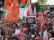 Milhares de pessoas marcharam rumo ao festival de Veneza em defesa da Palestina