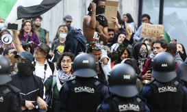 Tensão entre polícia e ativistas pró-Palestina na celebração em Lisboa da fundação de Israel