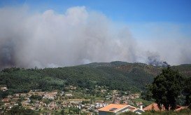 Quatro estradas nacionais cortadas em quatro distritos devido a incêndios