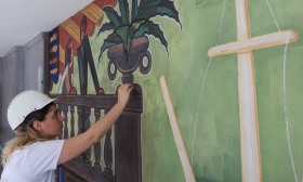 Murais de Almada Negreiros na Gare Marítima de Alcântara entram em nova fase de restauro