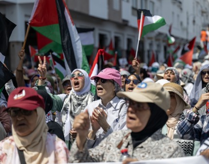Milhares protestam em Marrocos contra ataques a Gaza e ao Irão